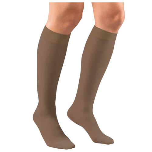 Truform Sheer Compression Stockings, 15-20 mmHg, Women's Knee High Length, 20 Denier