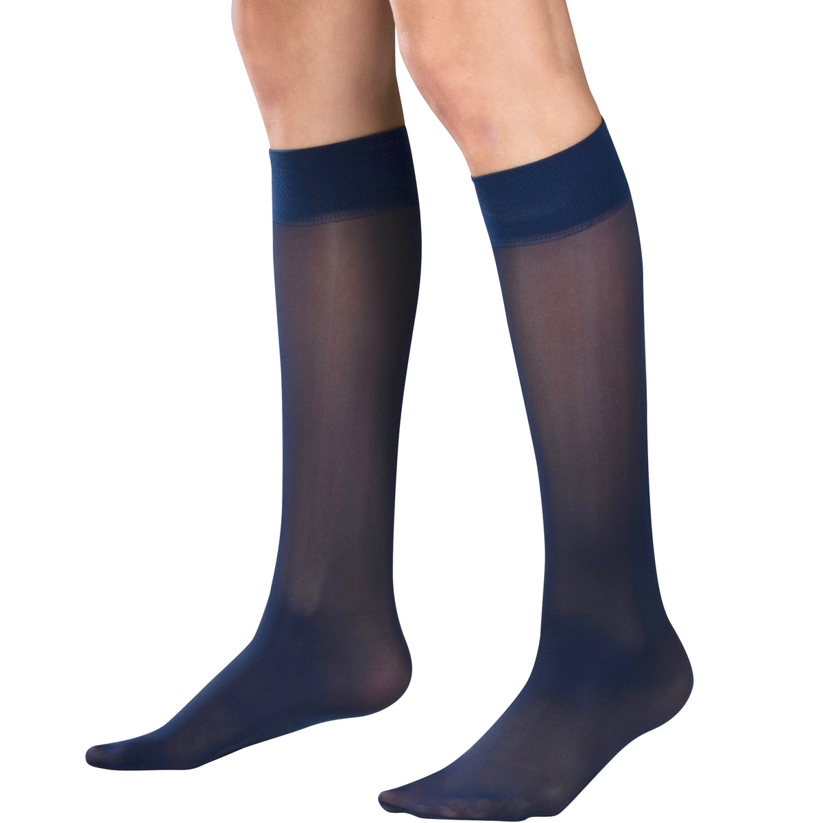 Truform Sheer Compression Stockings, 8-15 mmHg, Women's Knee High Length, 20 Denier