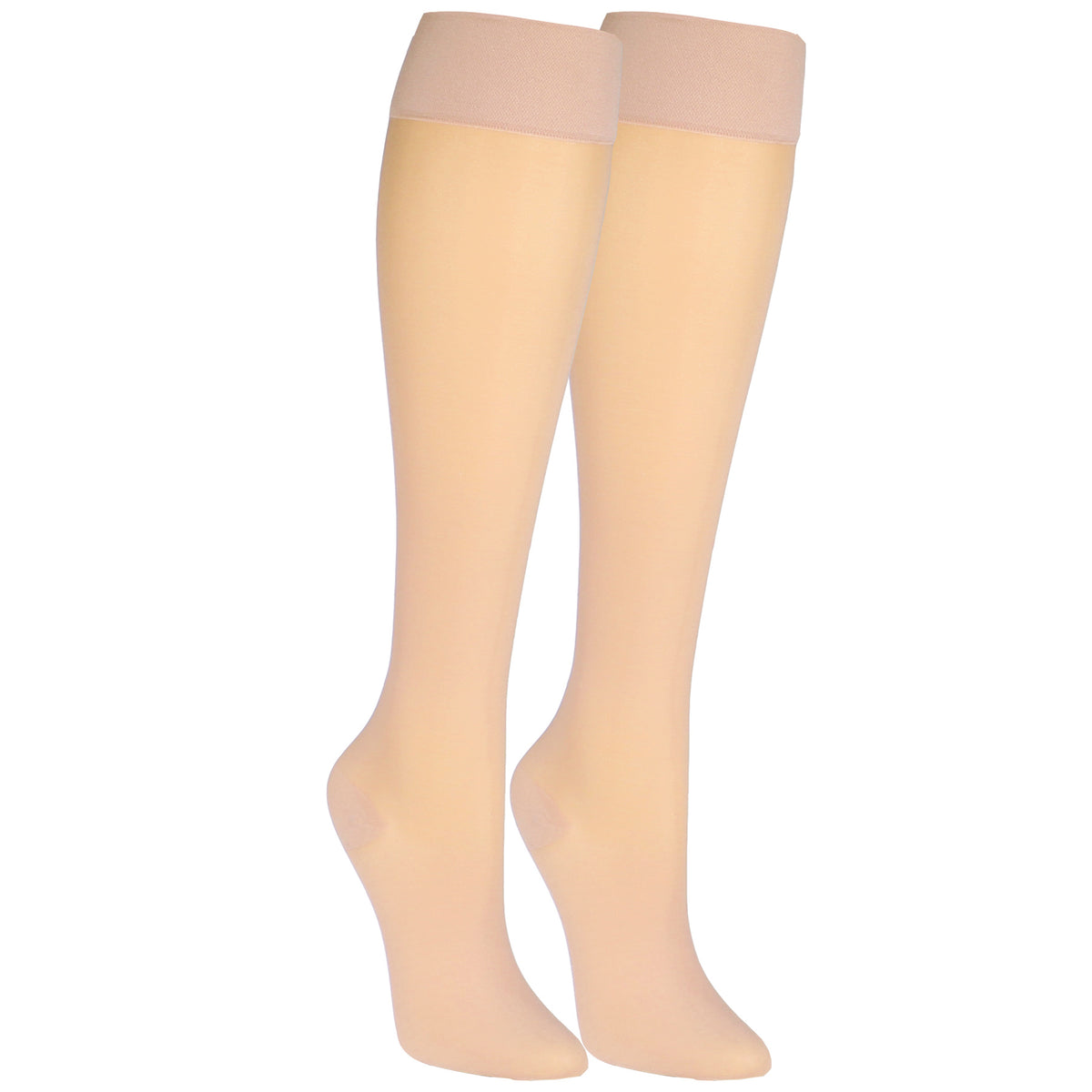 Truform Sheer Compression Stockings, 20-30 mmHg, Women's Knee High Length, 30 Denier