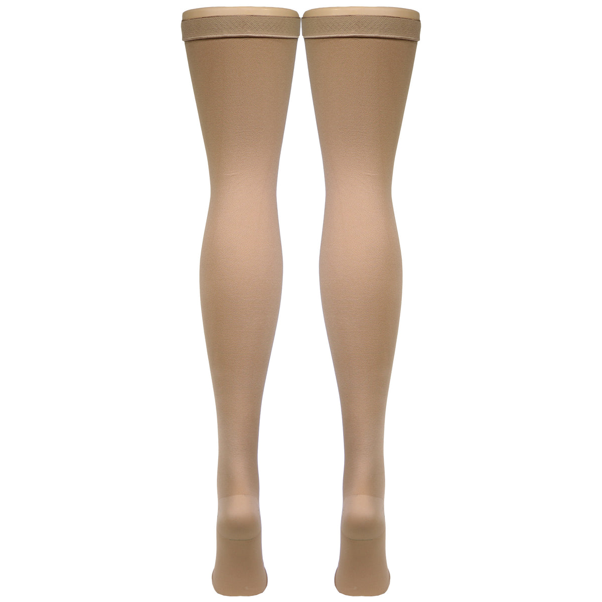 Truform Surgical Stockings, 18 mmHg Compression for Men and Women, Thigh High Length, Open Toe
