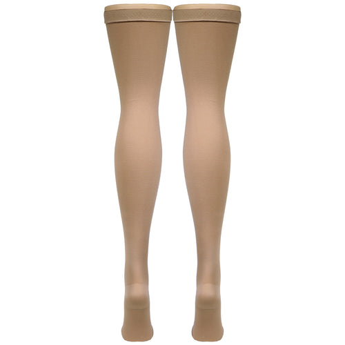 Truform Surgical Stockings, 18 mmHg Compression for Men and Women, Thigh High Length, Open Toe