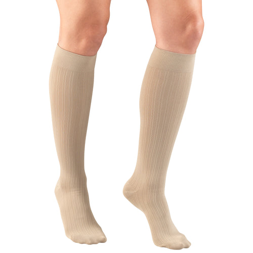Truform Compression Socks, 15-20 mmHg, Women's Dress Socks, Knee High Over Calf Length
