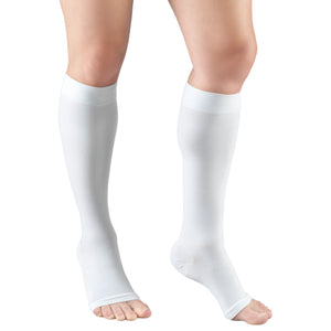 Truform 20-30 mmHg Compression Stockings for Men and Women, Knee High Length, Open Toe