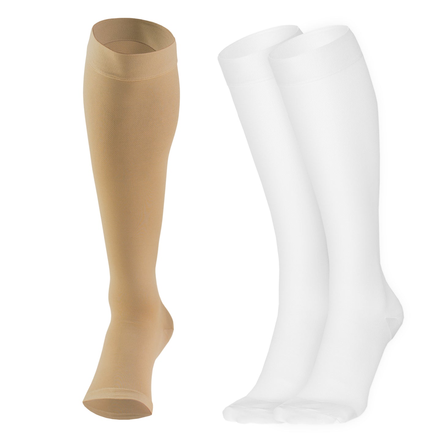 Truform Venous Ulcer Layered Compression Stocking Kit for Men and Women, 30-40 mmHg, Knee High Length, Open Toe